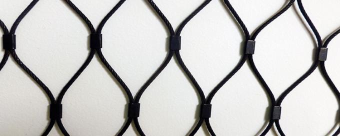 AISI316 نوع طناب بافته شده بافته شده از فولاد ضد زنگ باغ وحش / حیوانات محوطه نرده
