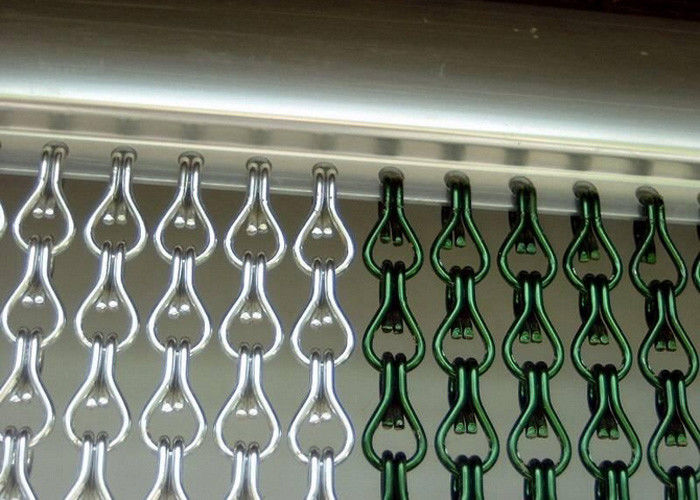 Non Rust Fly Screen Chain Curtain Easy Hang / Discharge With Good Airiness